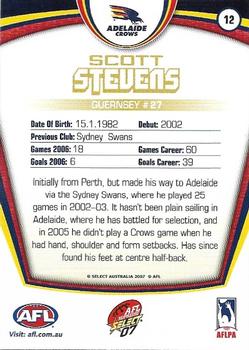 2007 Select AFL Supreme #12 Scott Stevens Back